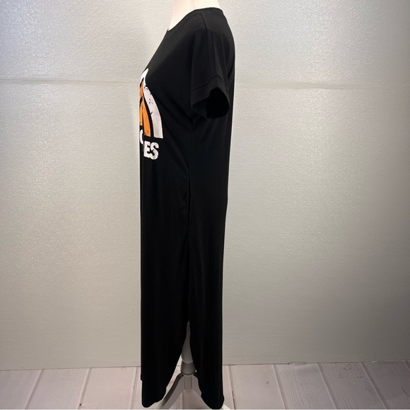 Casual Loose Short Sleeve Long Dress Split Maxi Summer Beach Dress with Pockets - Picture 10 of 17